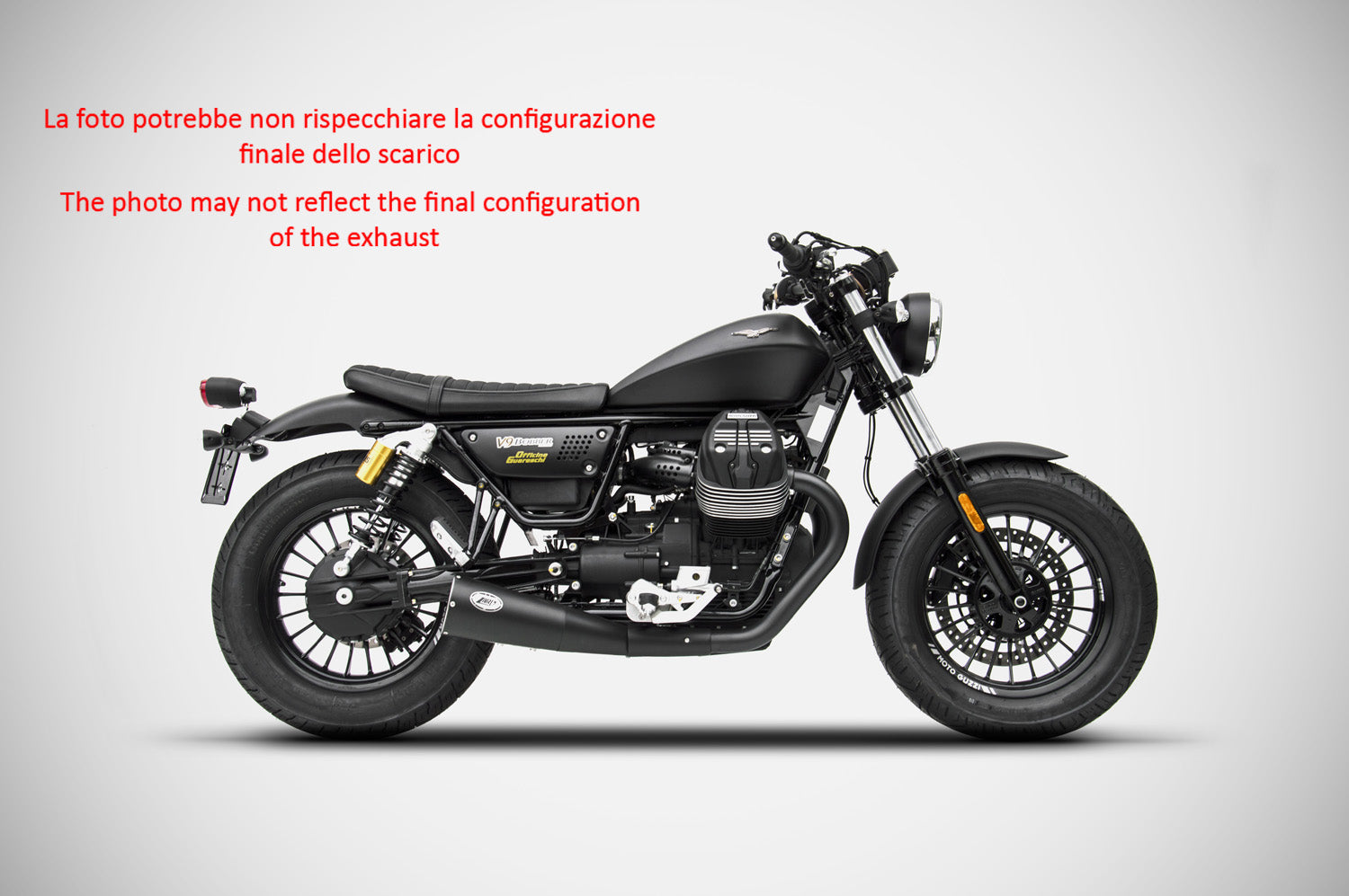 DOUBLE EXHAUST ZARD BIG VERSION STEEL APPROVED MOTO GUZZI V9 2016-19