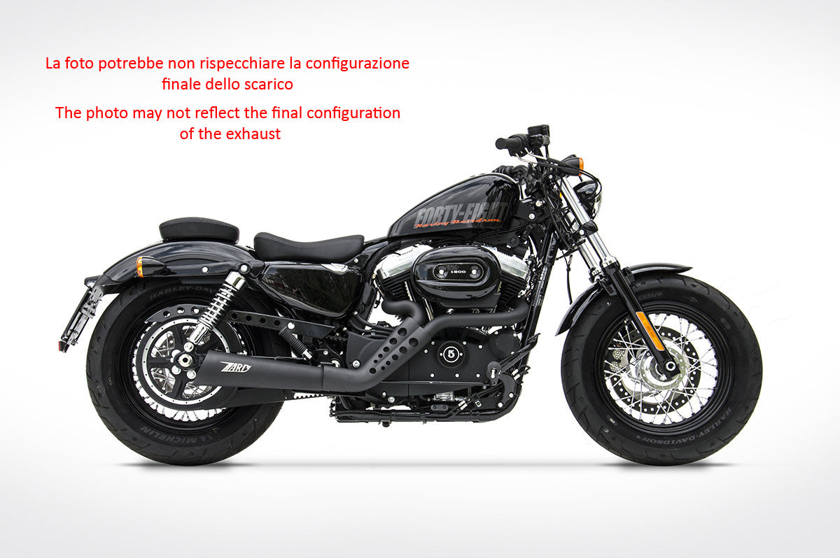 COMPLETE EXHAUST SPORT ZARD STEEL RACING HARLEY DAVIDSON SPORTSTER 2014-16