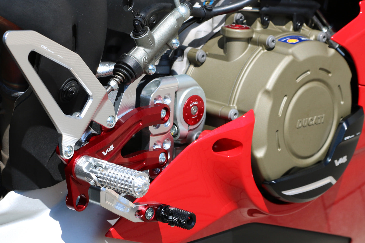 PEDANE PILOTA REGOLABILI PRAMAC CNC RACING DUCATI PANIGALE V4 / S / SPECIALE