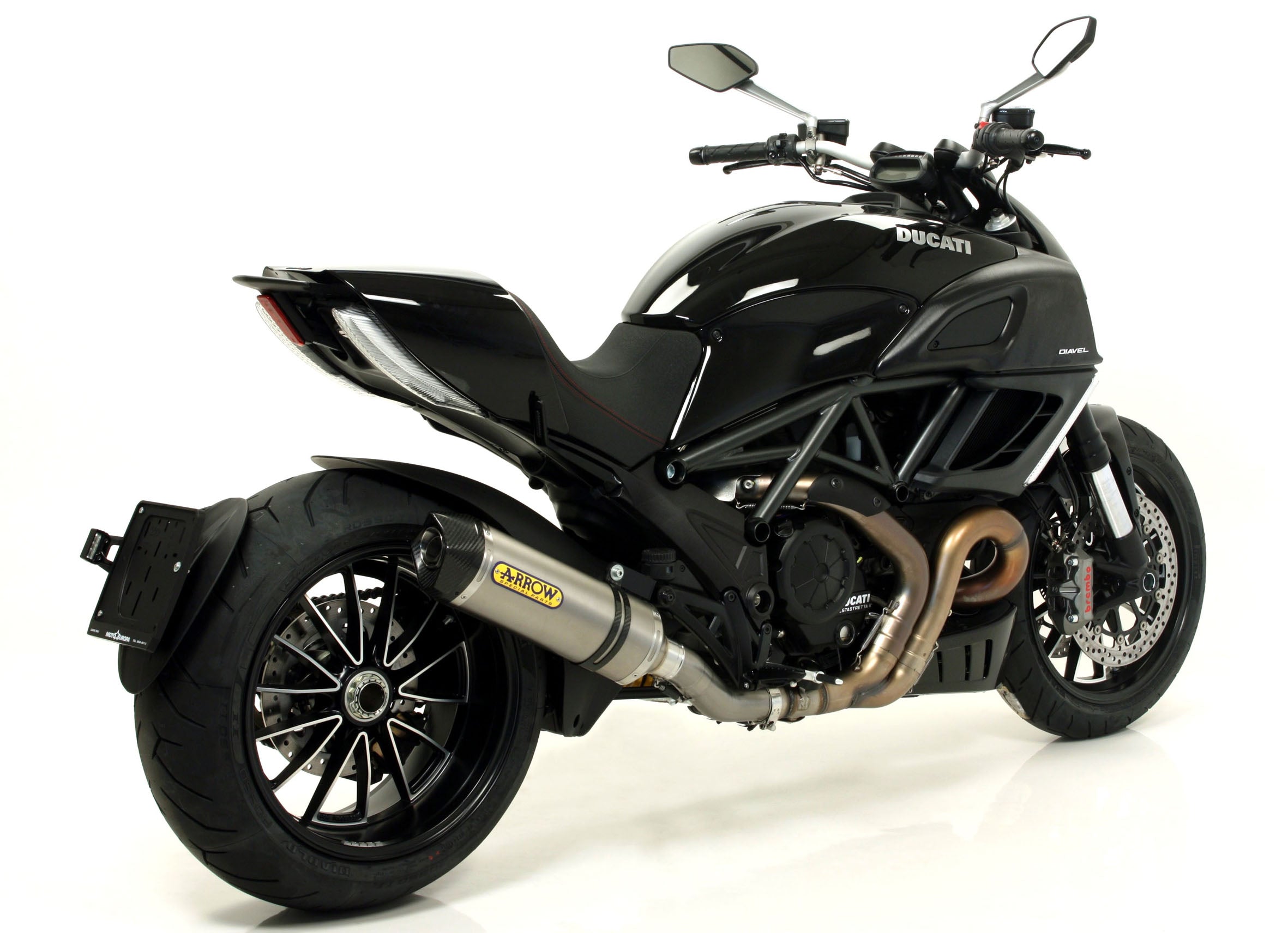 SCARICO OMOLOGATO E5+E9 RACE-TECH TITANIO-CARBONIO ARROW DUCATI DIAVEL 11-16