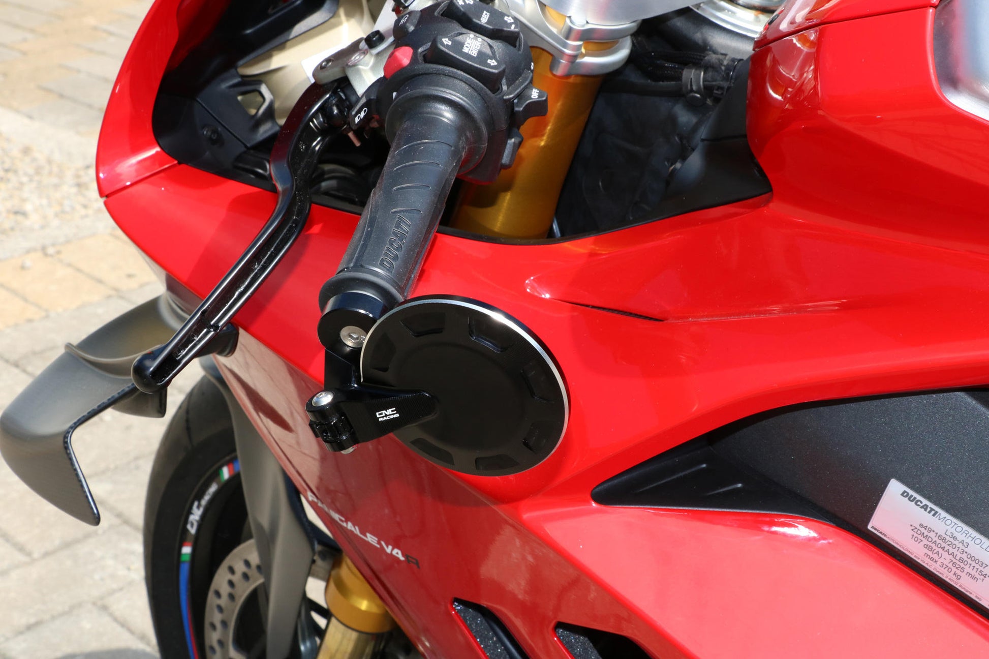 SPECCHIO BAR-END SINISTRO BICOLOR CNC RACING DUCATI SUPERBIKE 848