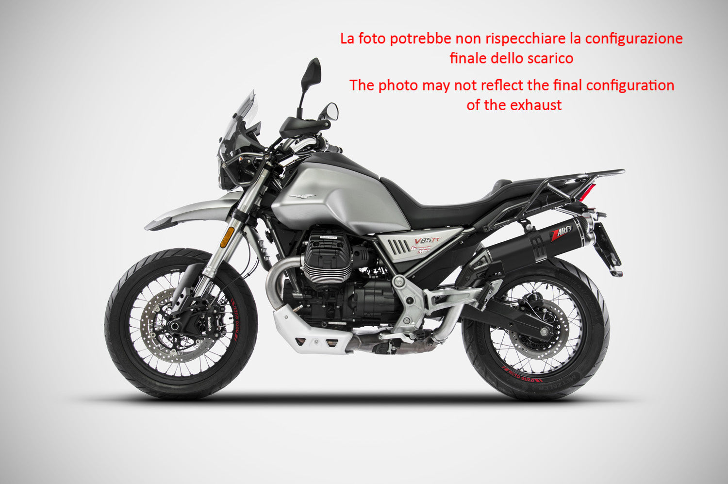 EXHAUST ZARD STAINLESS STEEL APPROVED E4/E5 MOTO GUZZI V85 TT 2019-23