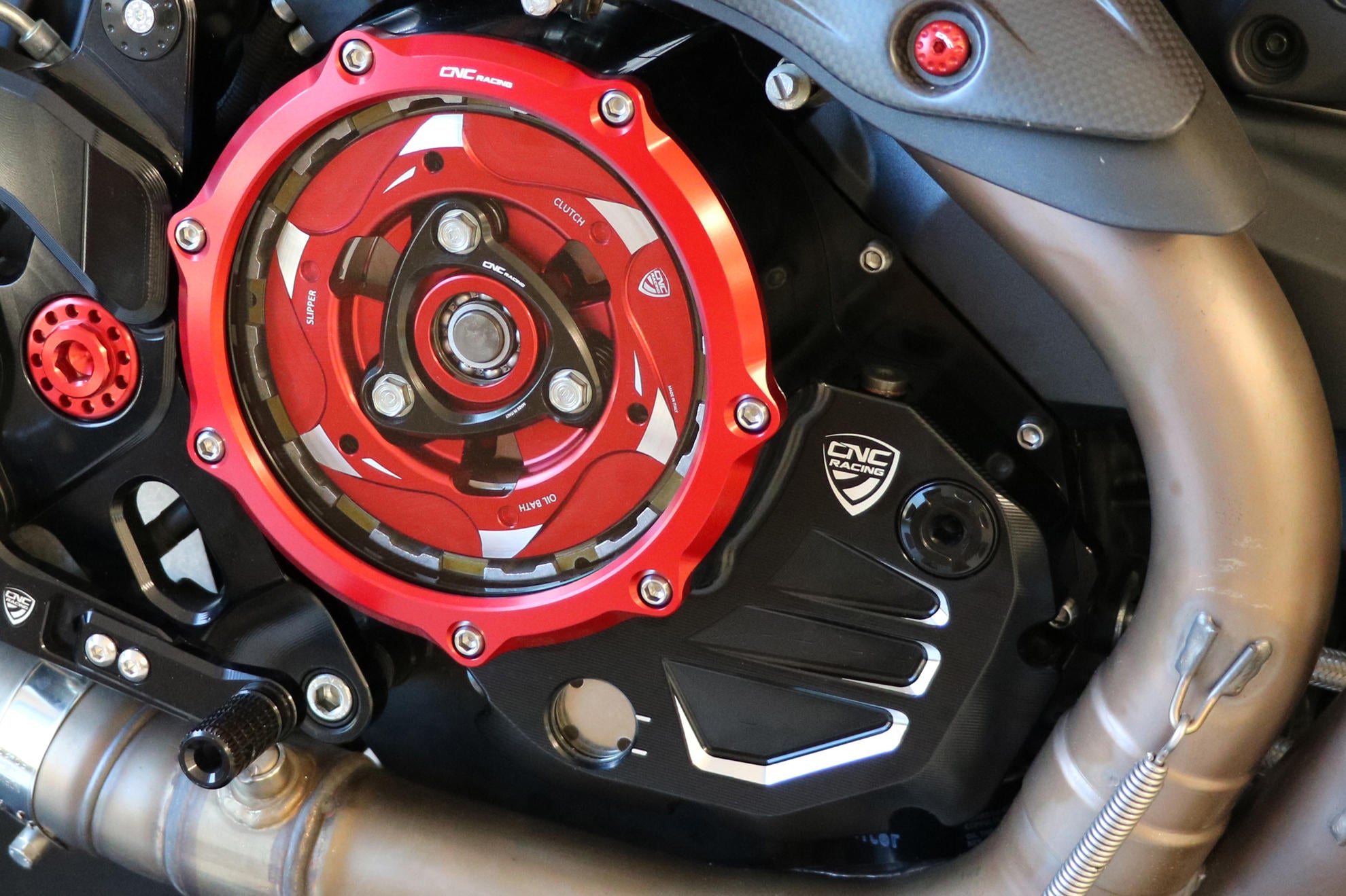 CLEAR COVER BATH CLUTCH AD OLIO BICOLOR CNC RACING DUCATI MONSTER 1200 / S / R