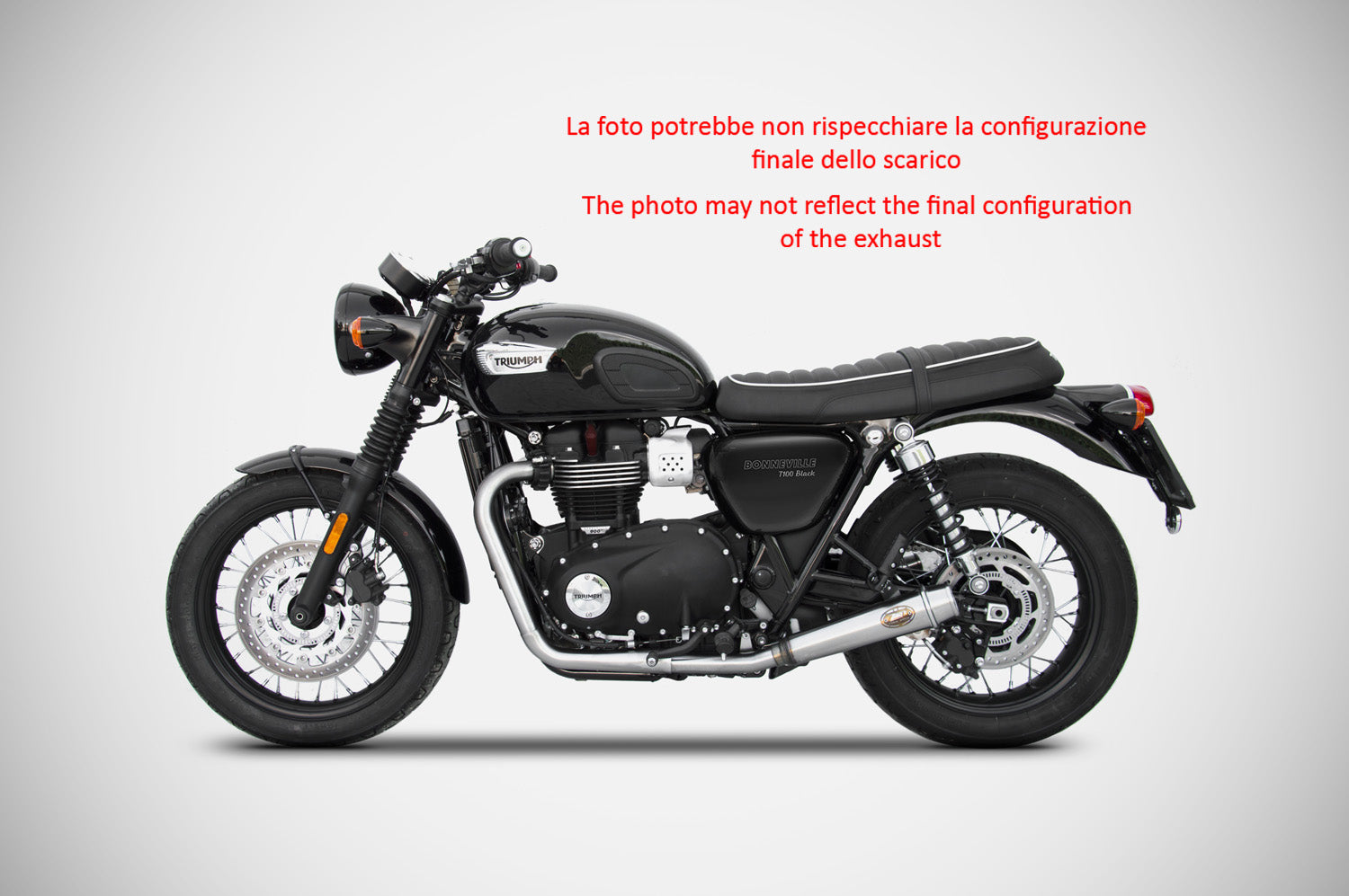 EXHAUST ZARD 2 - 2 STEEL RACING TRIUMPH BONNEVILLE T100 2017-23