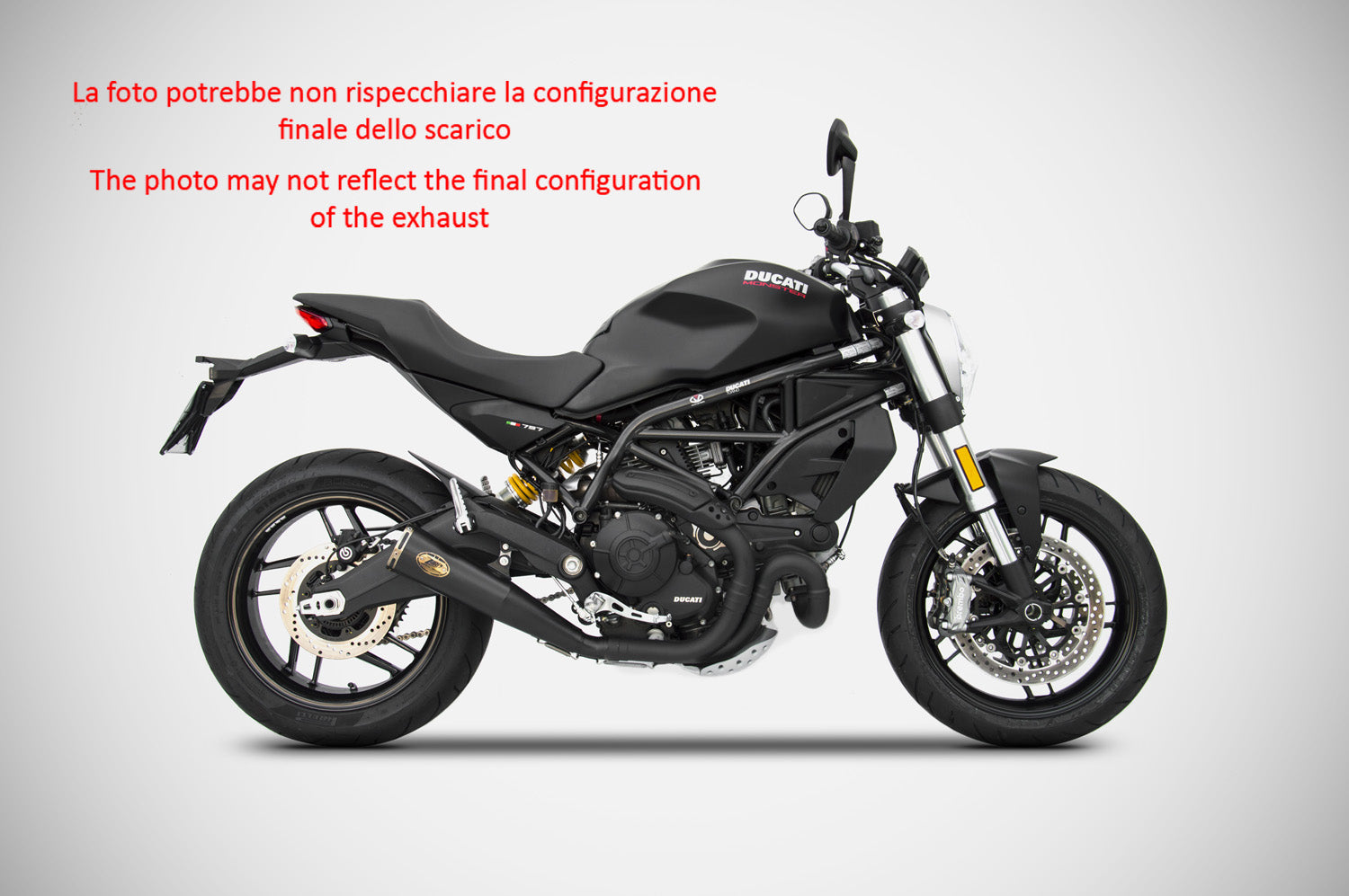 EXHAUST ZARD ZUMA STEEL-SILVER RACING DUCATI MONSTER 797 2017 - 19