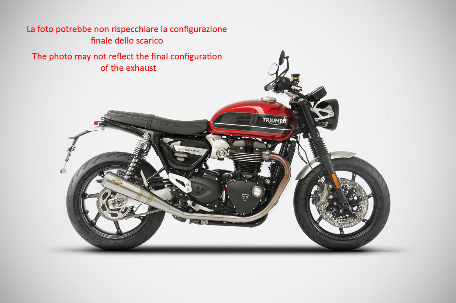 DOUBLE EXHAUST ZARD STEEL CONICAL EURO5 TRIUMPH THRUXTON R/RS 2021-23