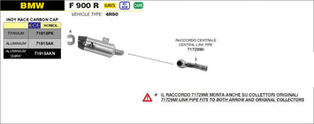 SCARICO COMPLETO ARROW INDY-RACE IN TITANIO-CARBONIO BMW F 900 R 2020-
