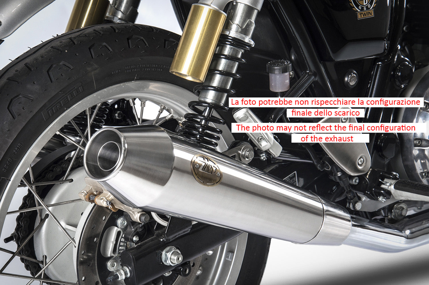 SCARICO ZARD INOX LUCIDO OMOLOGATO E4/E5 ROYAL EINFIELD CONTINENTAL GT 2019-23