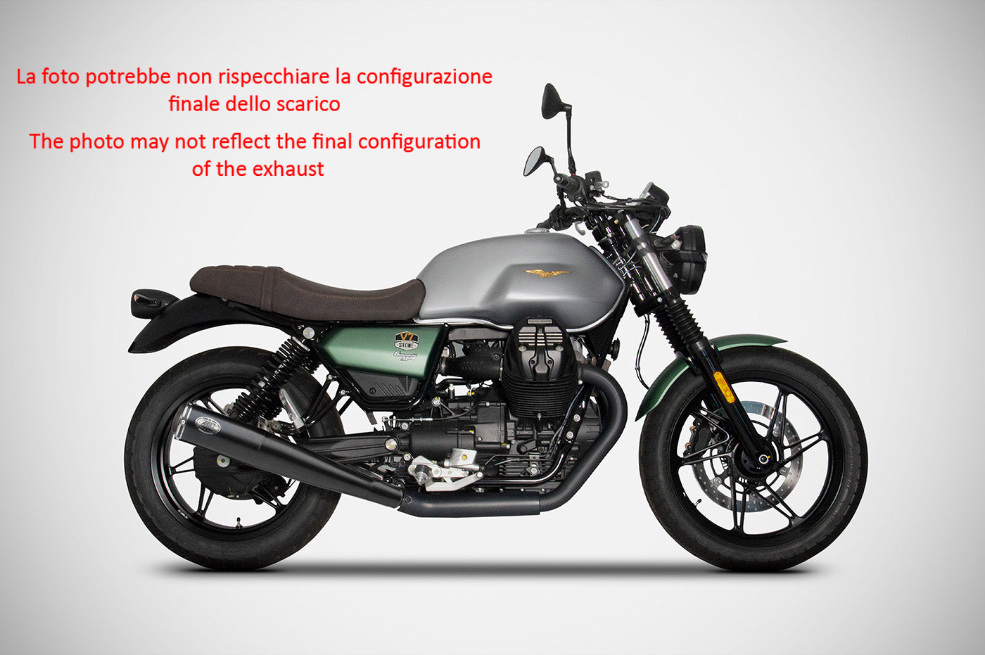 SILENCER EXHAUST ZARD STEEL MIRROR POLISHED EURO5 MOTO GUZZI V7 850 2021-23