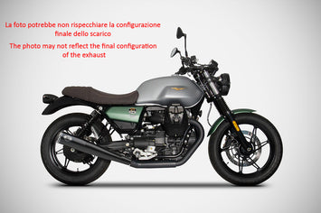 ZARD SLIP-ON STAINLESS STEEL E5 CERAMIC-COATED BLACK MOTO GUZZI V7 850 2021-23