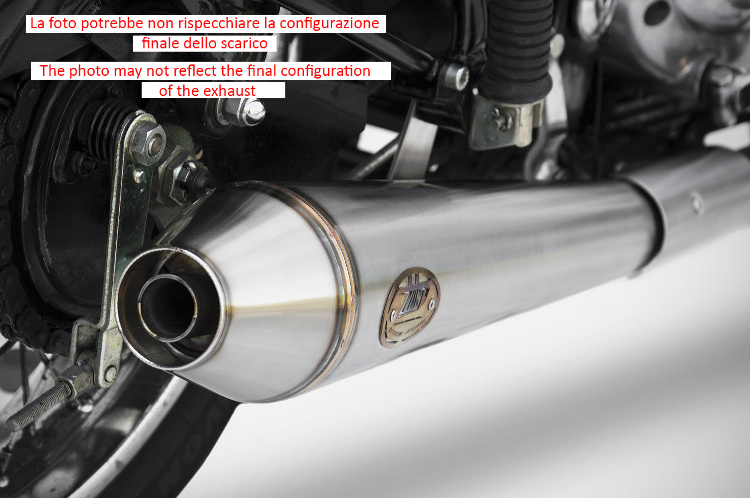 EXHAUST ZARD STEEL CONICAL RACING ROYAL EINFIELD BULLET 350 2006-09