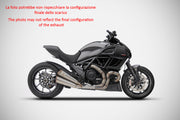 DOPPIO TERMINALE SCARICO ZARD INOX NERO RACING DUCATI DIAVEL 2011-18