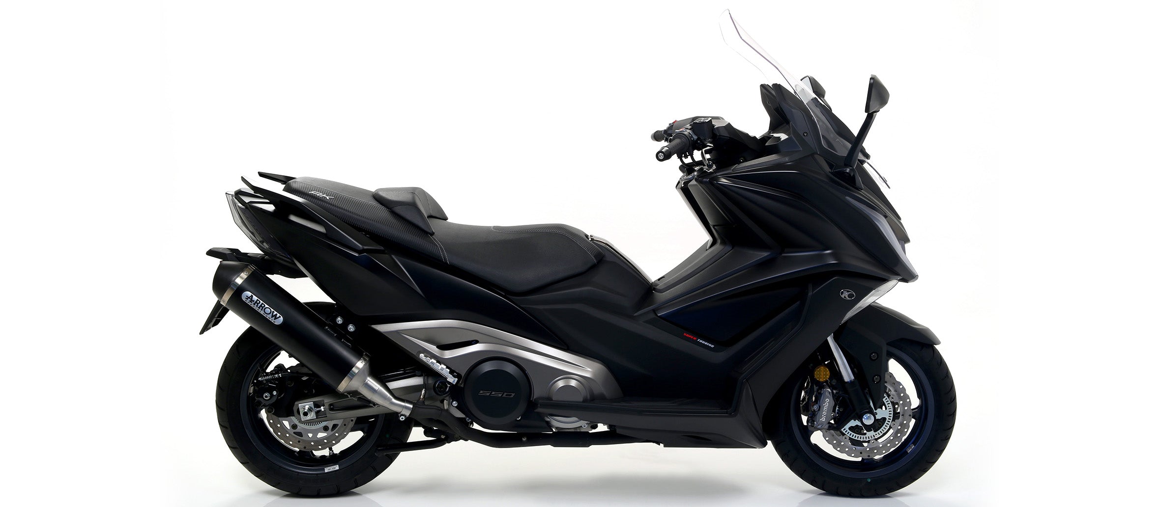 SCARICO MARMITTA CATALITICO URBAN ALLUMINIO NERO ARROW KYMCO AK 550 2017-20