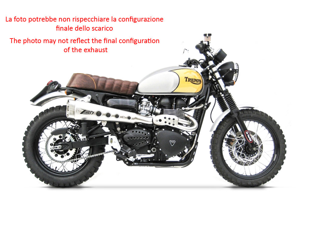COMPLETE EXHAUST ZARD INJECTION STEEL HIGH EURO3 TRIUMPH SCRAMBLER 900 2008-16