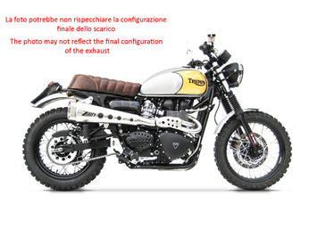 ZARD complete stainless steel exhaust system for Triumph Scrambler 900 2008-2016, high-quality motorcycle exhaust with OEM approval