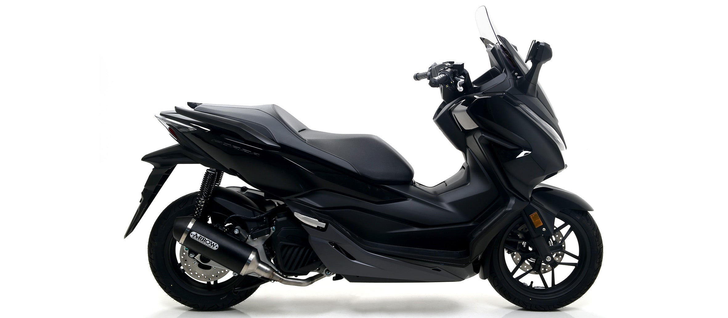 COMPLETE EXHAUST APPROVED E5+E9 URBAN BLACK ALU-CARB ARROW HONDA FORZA 125 15-20