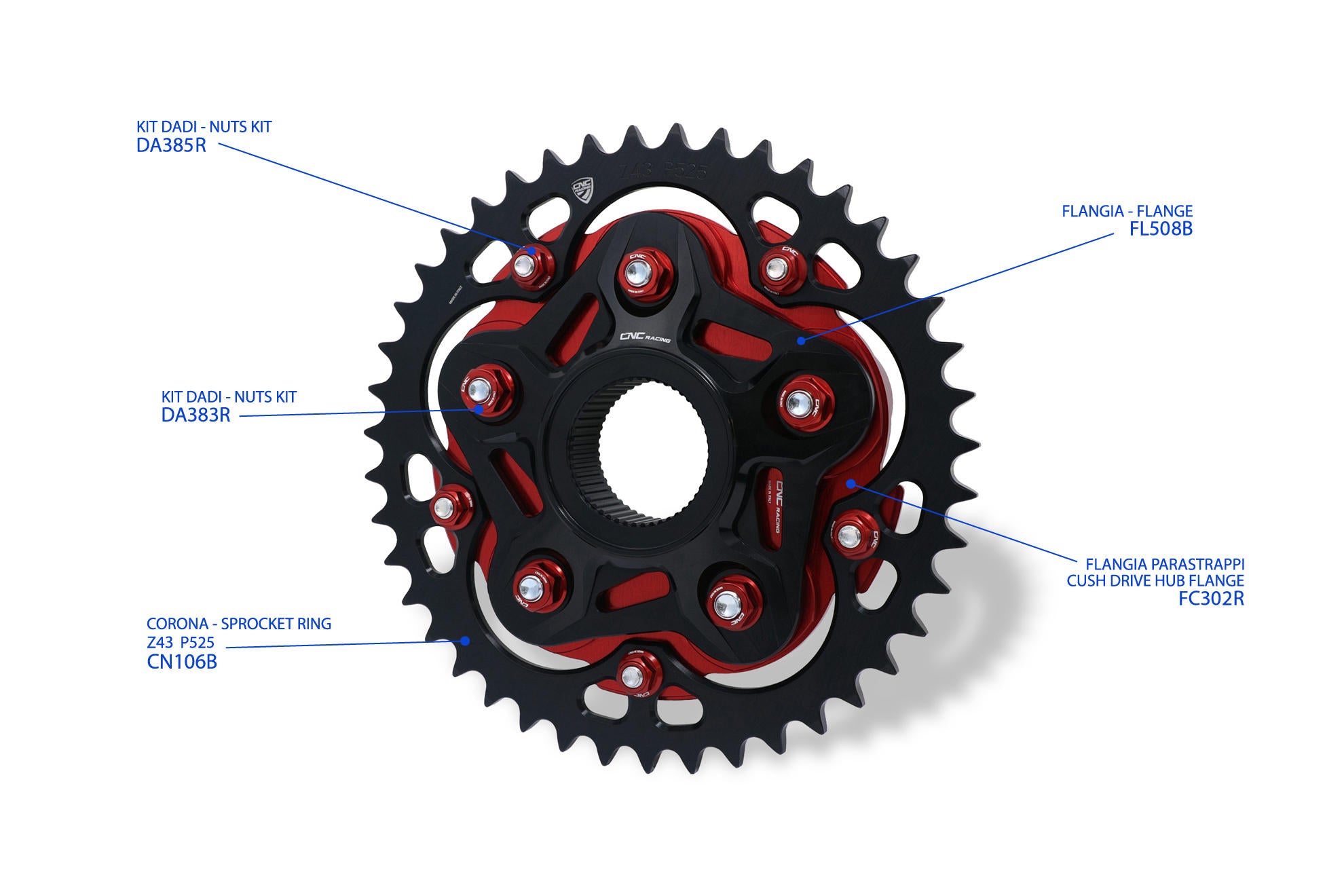 CUSH DRIVE HUB FLANGE CNC RACING MV AGUSTA BRUTALE 800 / RR / RC 2017>