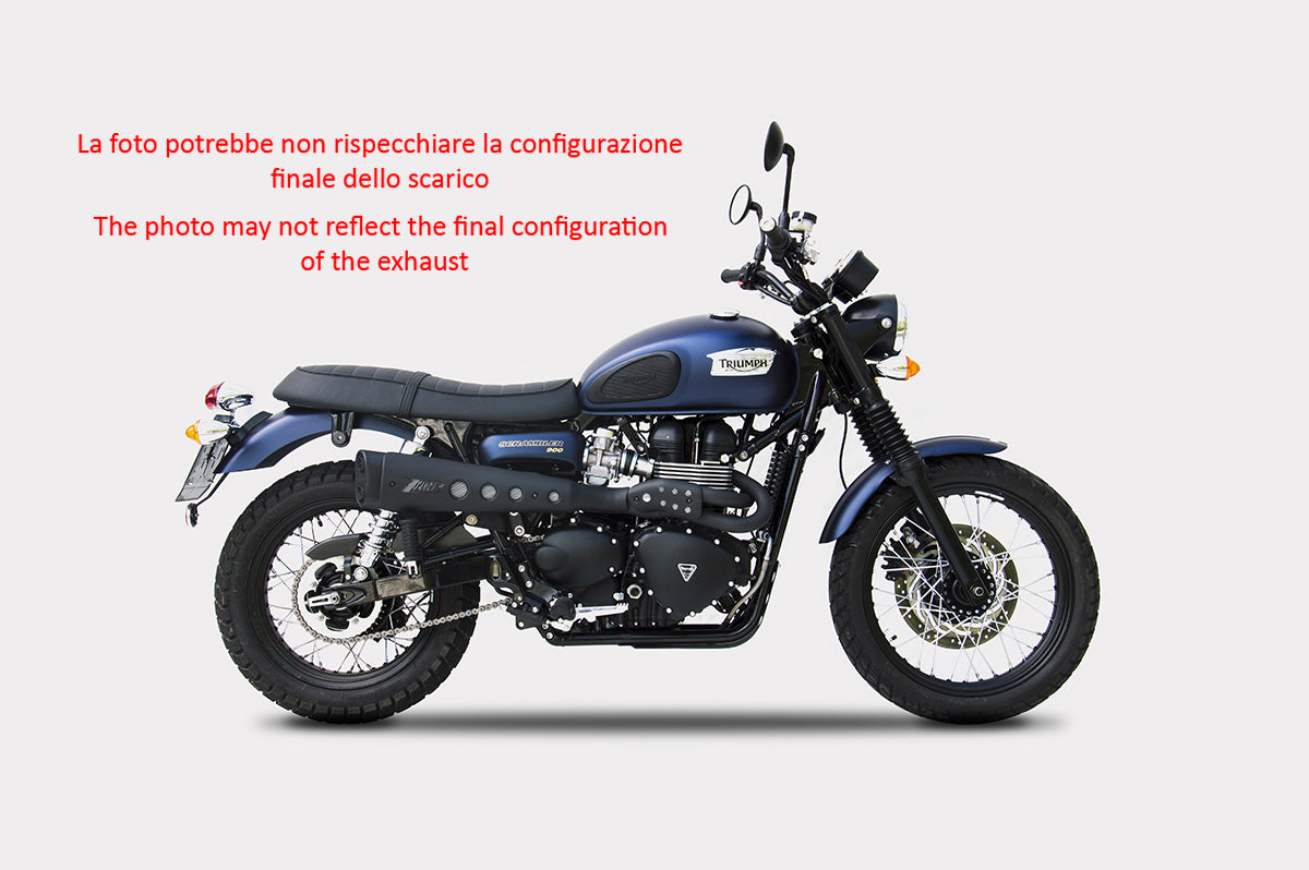 COMPLETE EXHAUST ZARD CARBURATOR STEEL HIGH EURO3 TRIUMPH SCRAMBLER 900 2001-07
