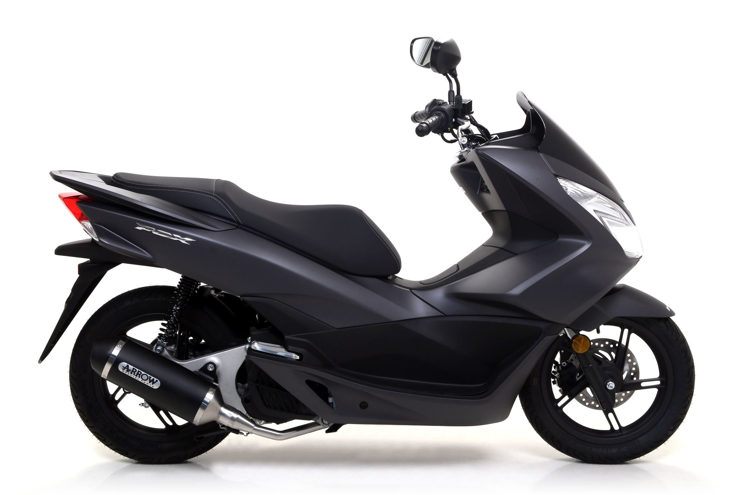 COMPLETE EXHAUST APPR EC+ECE URBAN ALUMIN BLACK-BLACK ARROW HONDA PCX 150 12-16