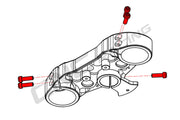 TOP TRIPLE CLAMP SCREW KIT TITANIUM CNC RACING DUCATI XDIAVEL 1262 / S