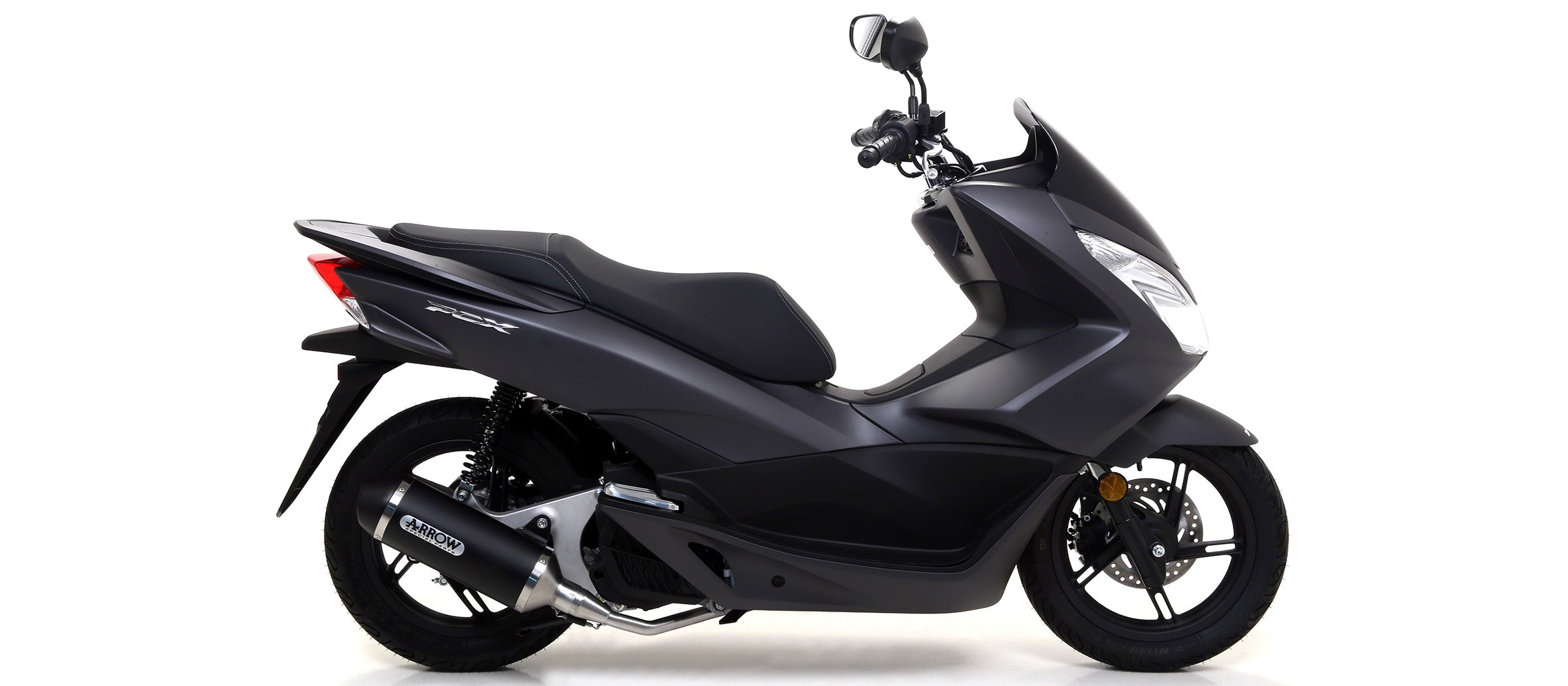 COMPLETE EXHAUST RACING URBAN ALUMINUM BLACK-BLACK ARROW HONDA PCX 125 2012-17