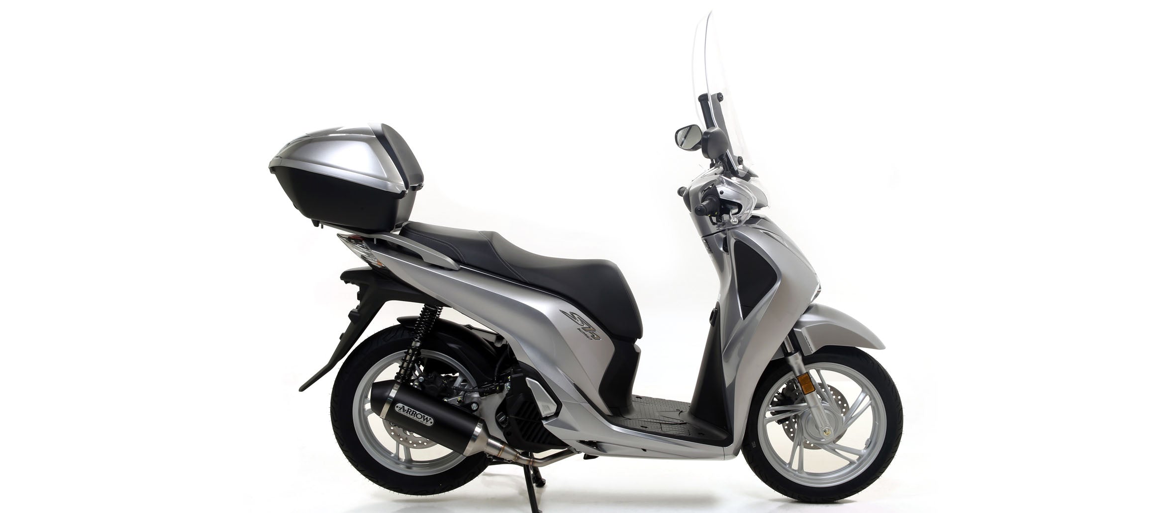 COMPLETE EXHAUST APPROVED EC+ECE URBAN BLACK ALU-BLACK ARROW HONDA SH 125I 17-19