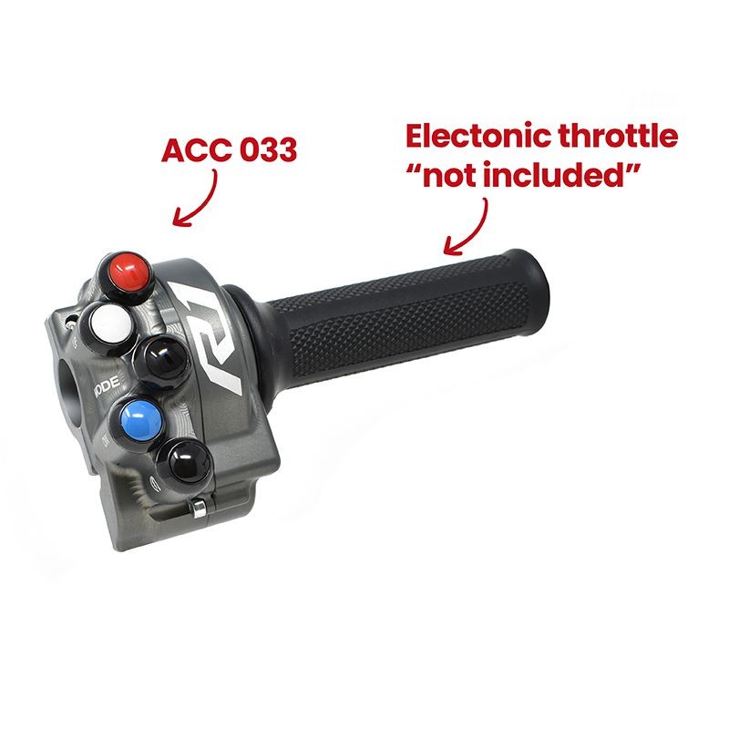 RIGHT SWITCH + GAS INTEGRATED CONTROLS TITANIUM JETPRIME YAMAHA YZF R1 2020>