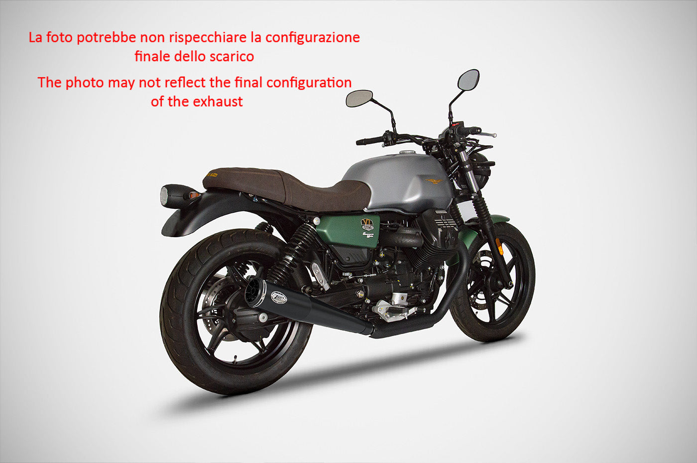 TERMINALE SCARICO ZARD INOX EURO5 CERAMICATO NERO-NERO MOTO GUZZI V7 850 2021-23