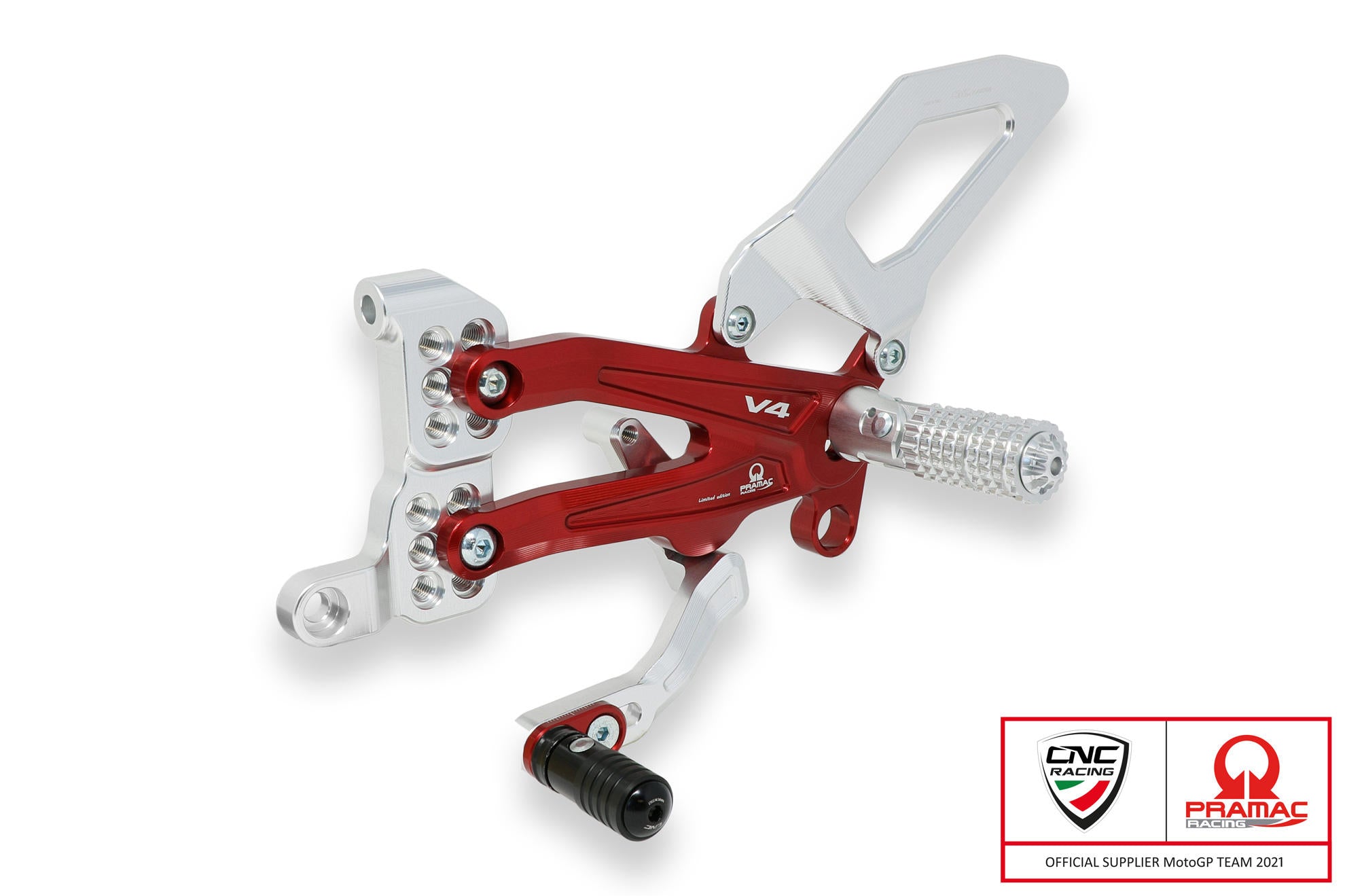PEDANE PILOTA REGOLABILI PRAMAC CNC RACING DUCATI PANIGALE V4 / S / SPECIALE