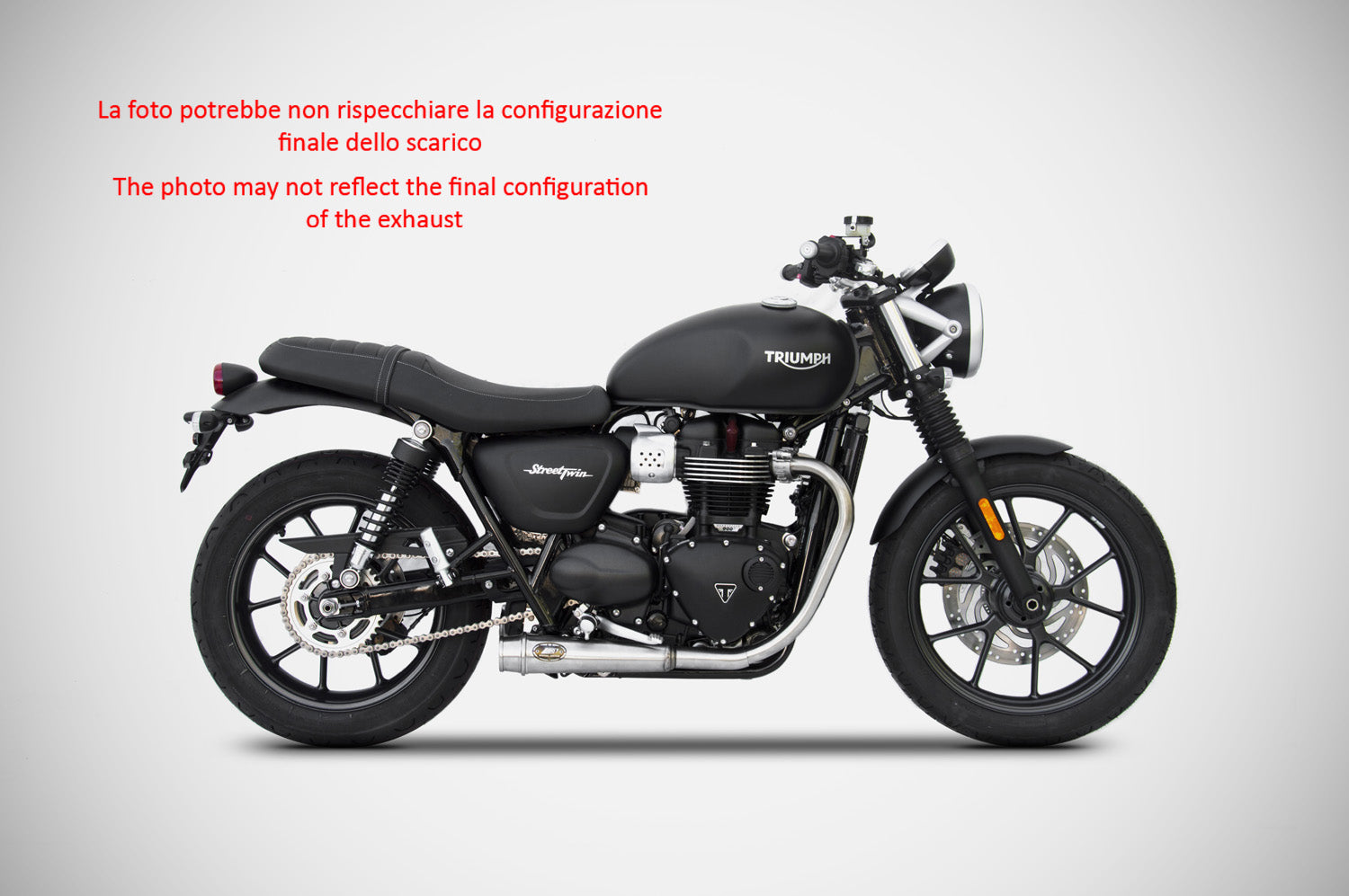 DOUBLE EXHAUST ZARD STEEL RACING TRIUMPH STREET TWIN 900 2016-20