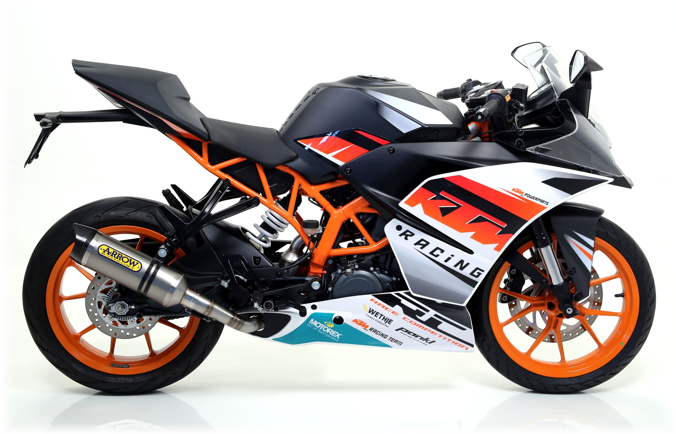 SCARICO MARMITTA OMOLOGATO E5+E9 THUNDER TITANIO-CARBONIO ARROW KTM RC 390 15-16