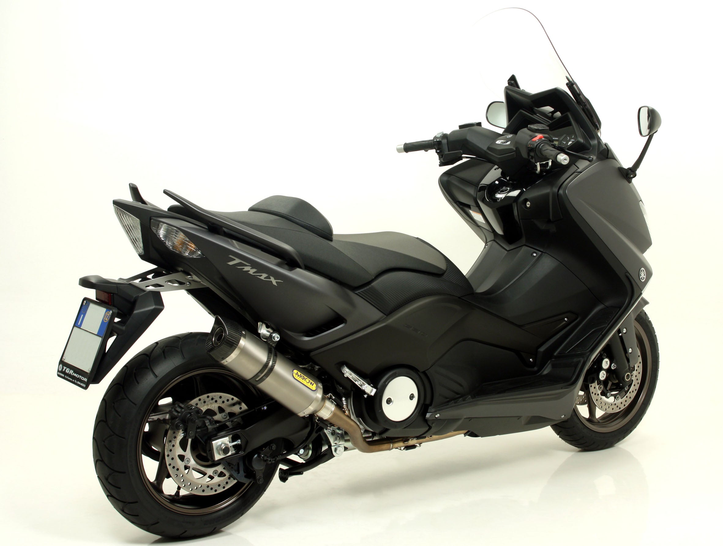 COMPLETE EXHAUST OMO E5+E9 THUNDER TIT-CARB ARROW YAMAHA T-MAX 530 2012-16