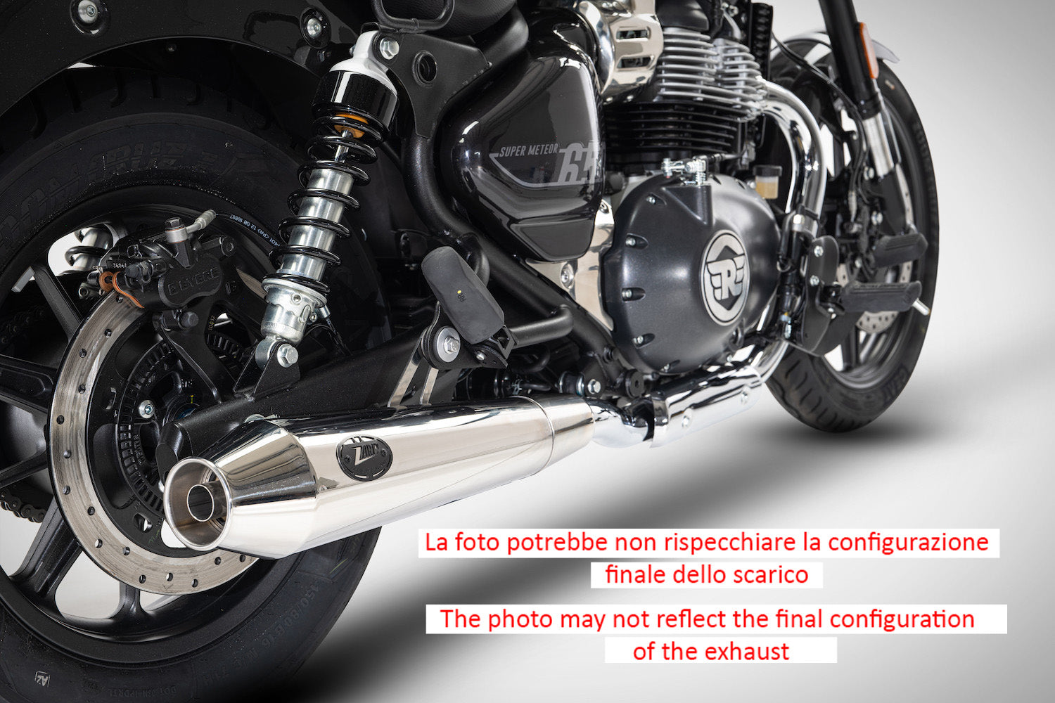 EXHAUST ZARD POLISHED STAINLESS STEEL RACING ROYAL ENFIELD METEOR 650 2023