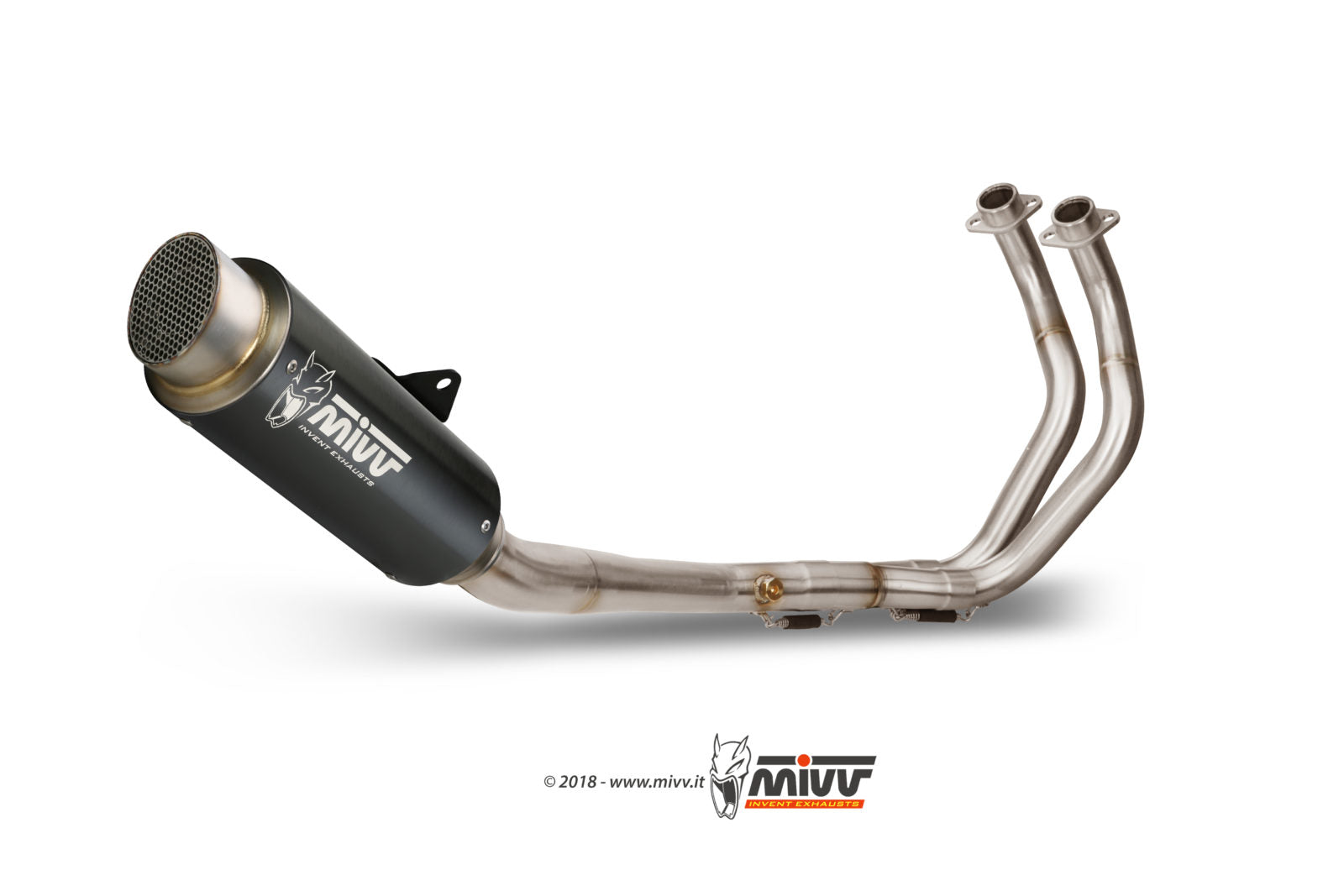 Y.065.LXBP HIGH STAINLESS STEEL COMPLETE EXHAUST BLACK MIVV GP PRO YAMAHA MT07 2021 - 22