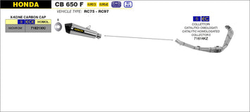 SCARICO COMPLETO ARROW X-KONE HONDA CB 650 F 2014-18