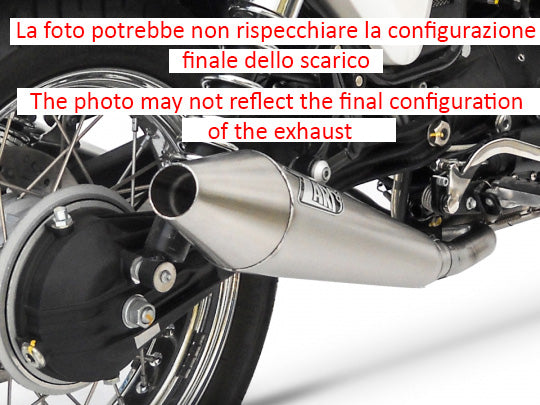 DOUBLE EXHAUST ZARD STEEL RACING MOTO GUZZI V7 CAFE' RACER 2009-12
