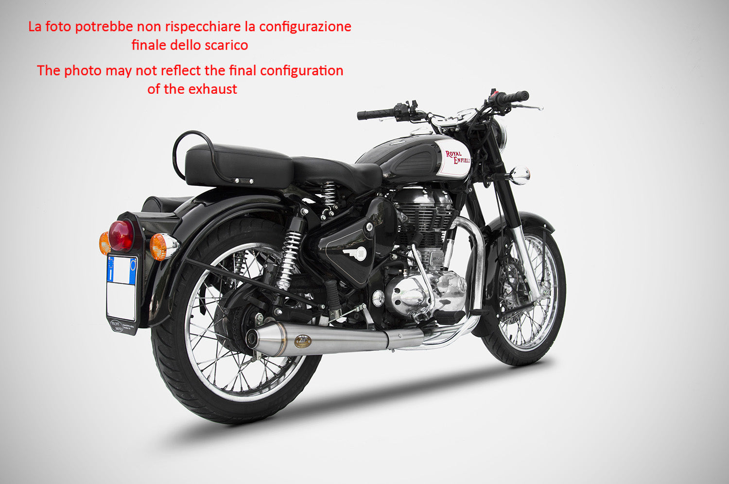 EXHAUST ZARD STEEL CONICAL RACING ROYAL EINFIELD BULLET 350 2006-09