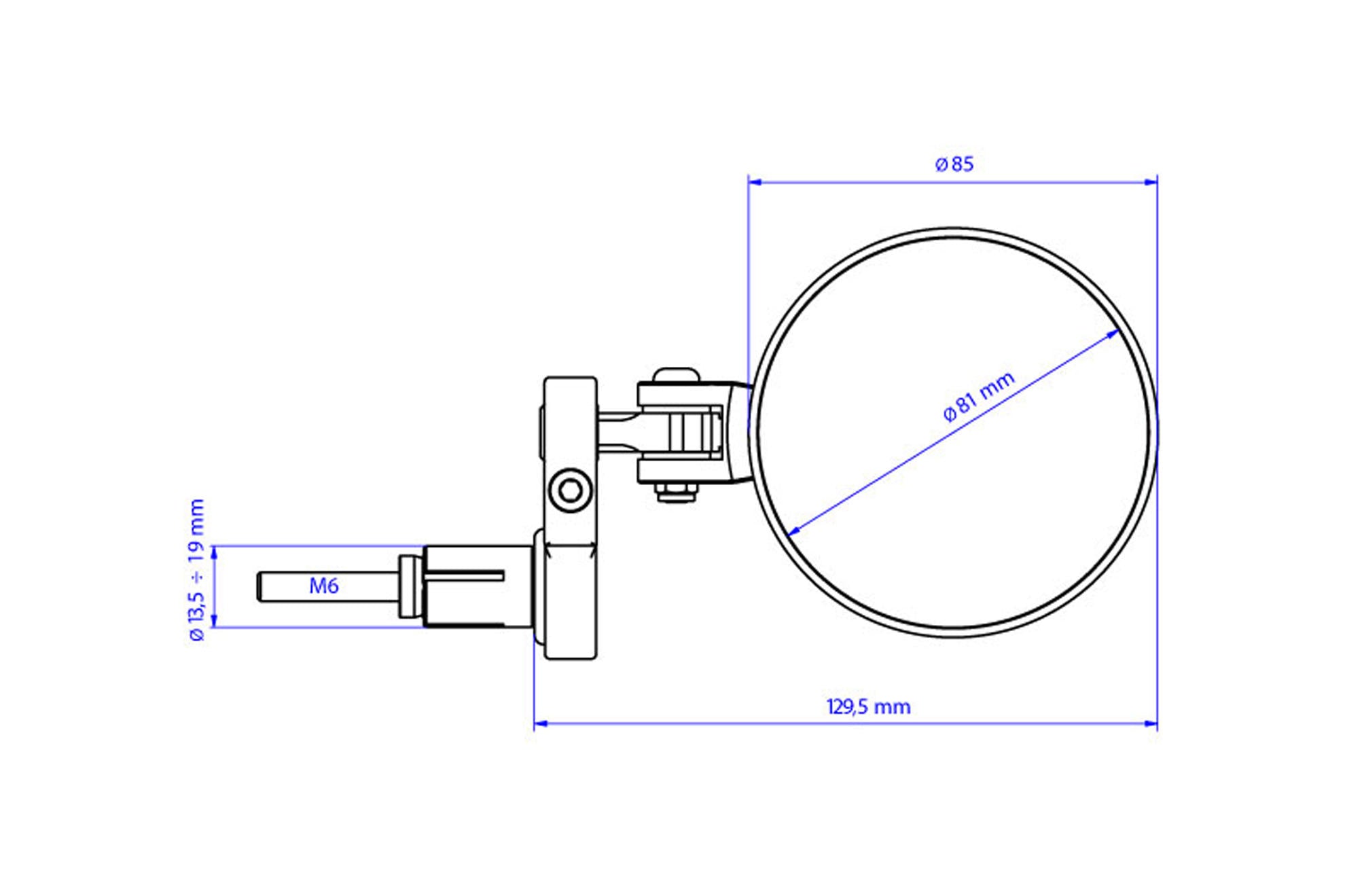 SPECCHIO BAR-END SINISTRO CNC RACING DUCATI SUPERBIKE 998