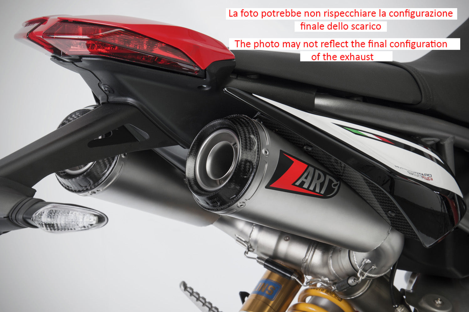 DOPPIO SCARICO TOP-GUN ZARD ACCIAIO RACING DUCATI HYPERMOTARD 950 2019-23