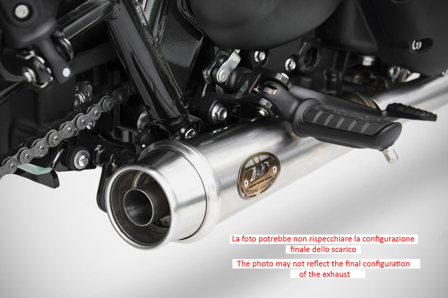 EXHAUST ZARD ARRETRATO 2 - 2 STEEL RACING TRIUMPH BONNEVILLE T100 2017-23