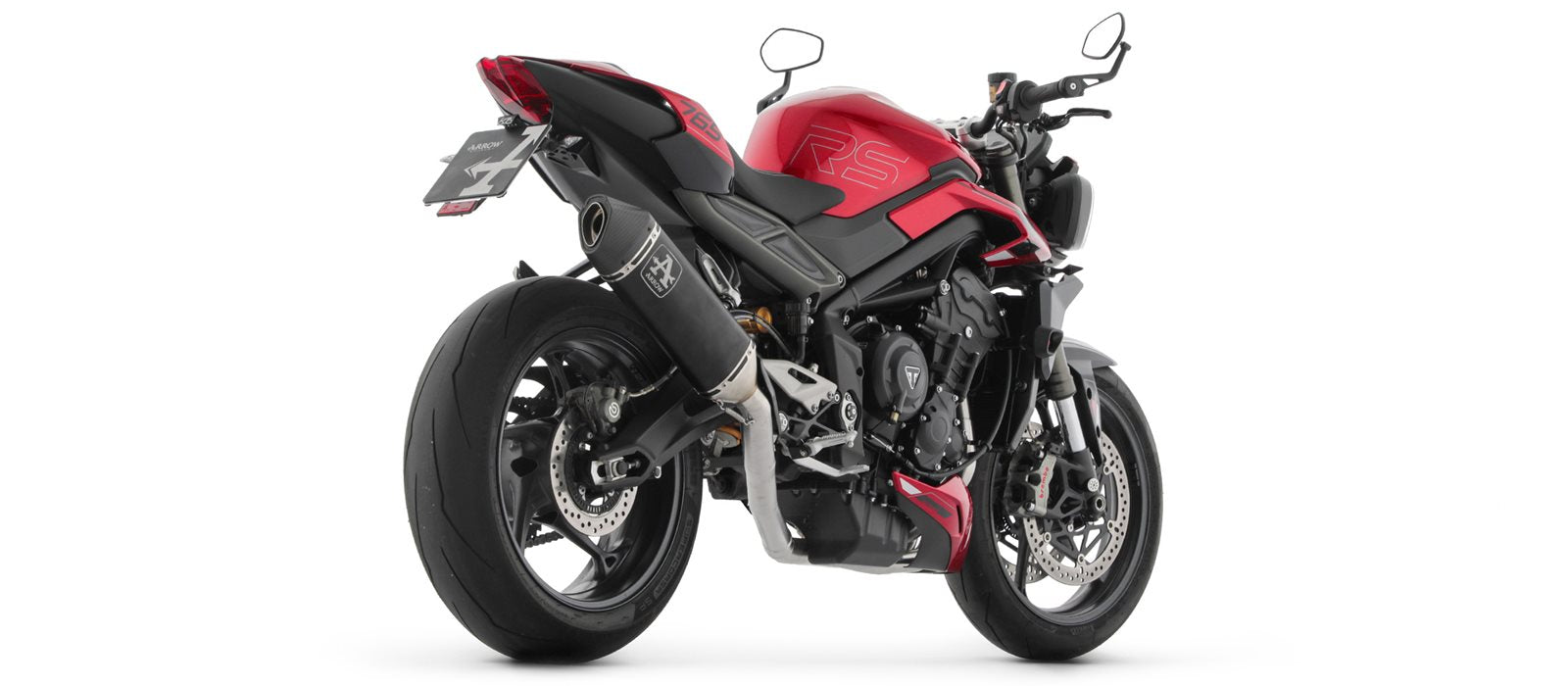 FULL EXHAUST RACING VELOCE ALUMINUM BLACK ARROW TRIUMPH STREET TRIPLE 765 RS 23