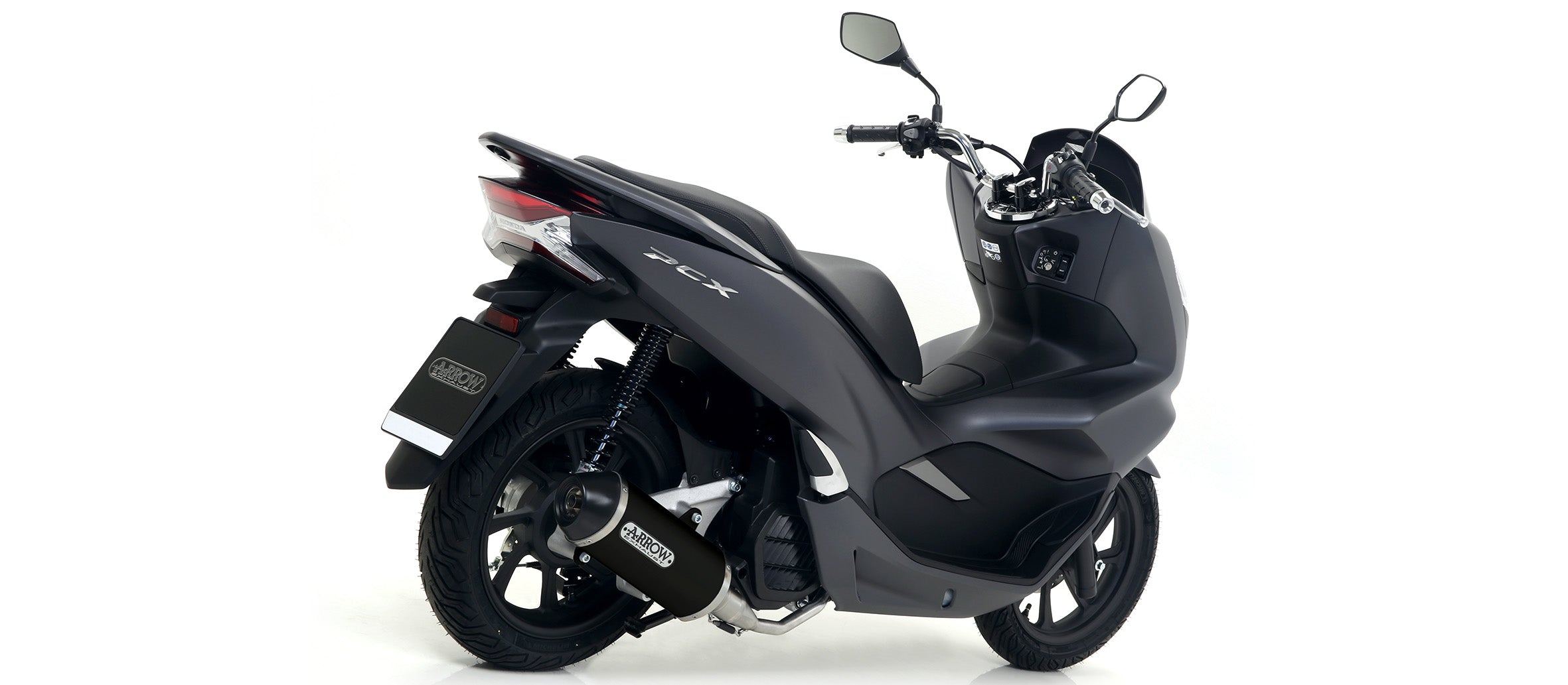 COMPLETE EXHAUST APP URBAN ALUMINUM BLACK-BLACK ARROW HONDA PCX 125 2018-20