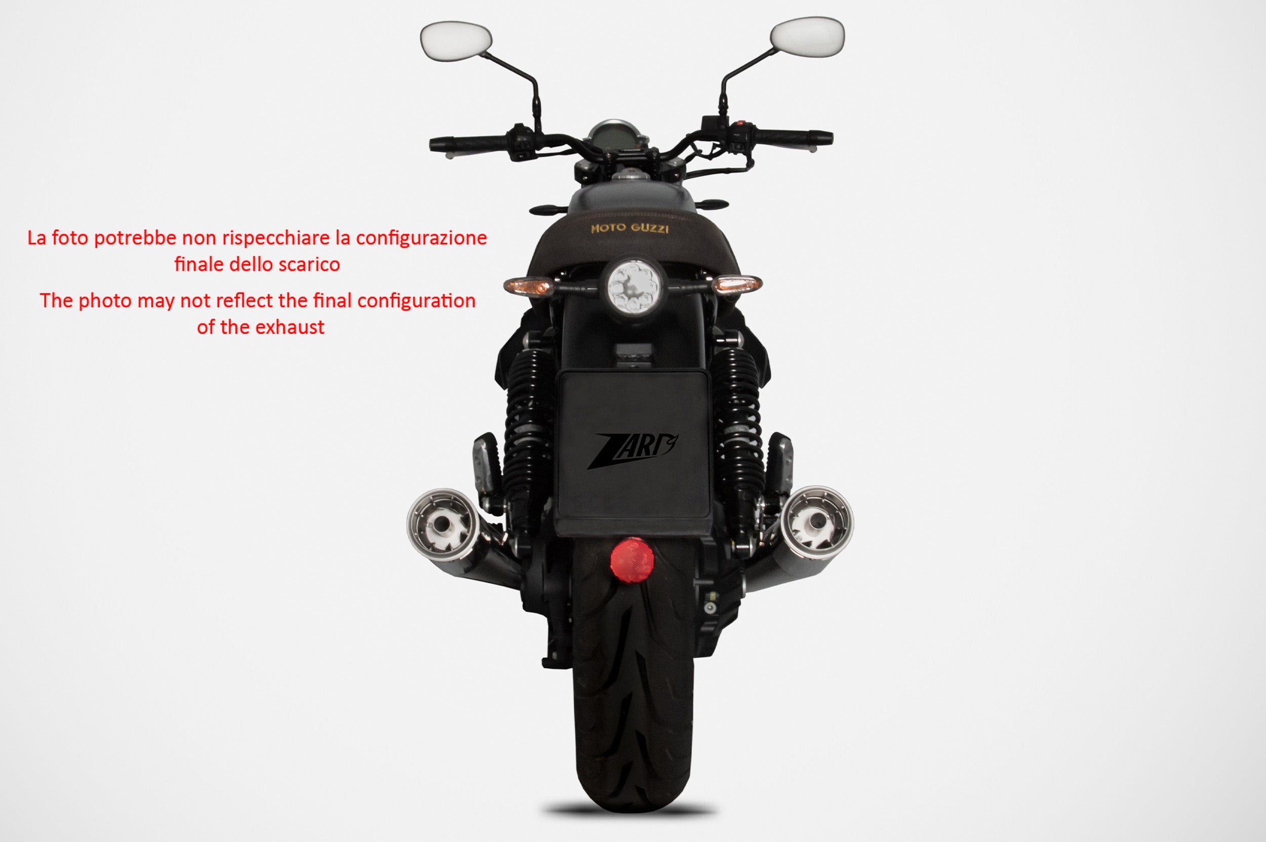 TERMINALE SCARICO ZARD INOX EURO5 CERAMICATO NERO MOTO GUZZI V7 850 2021-23