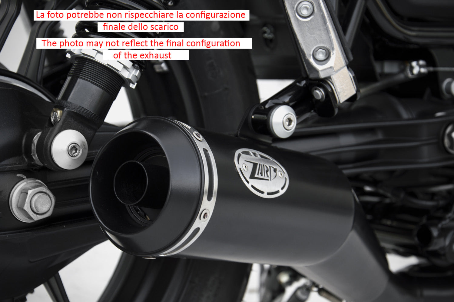 EXHAUST ZARD STAINLESS STEEL BLACK RACING MOTO GUZZI V7 III 2017