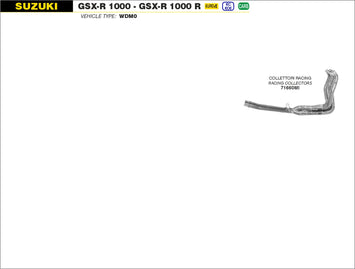 COLLETTORI ARROW RACING SUZUKI GSXR 1000 2017-20
