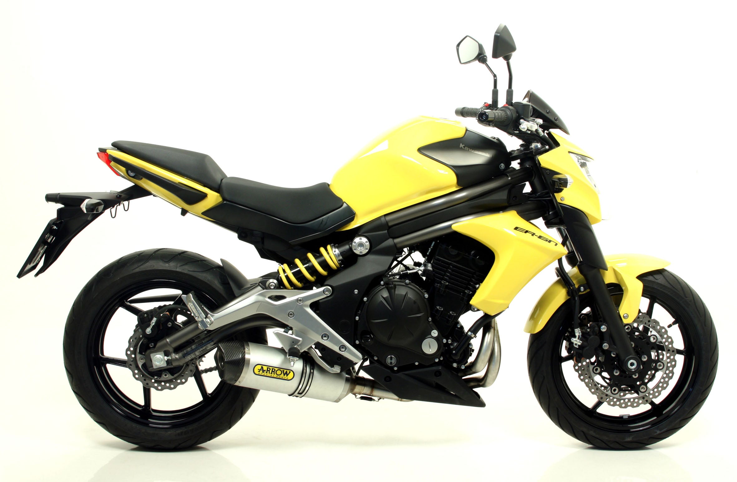 COMPLETE EXHAUST APPR. E5+E9 RACE-TECH TITANIUM-CARB ARROW KAWASAKI ER-6N 12-16