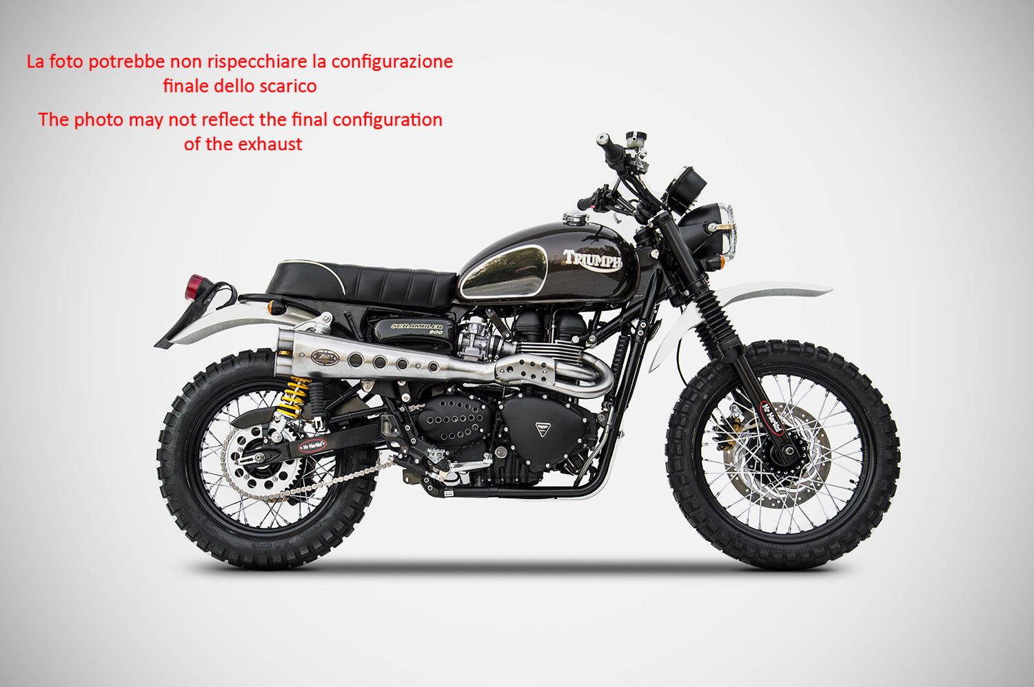 COMPLETE EXHAUST ZARD CARBURATOR STEEL EURO3 TRIUMPH SCRAMBLER 900 2001-07