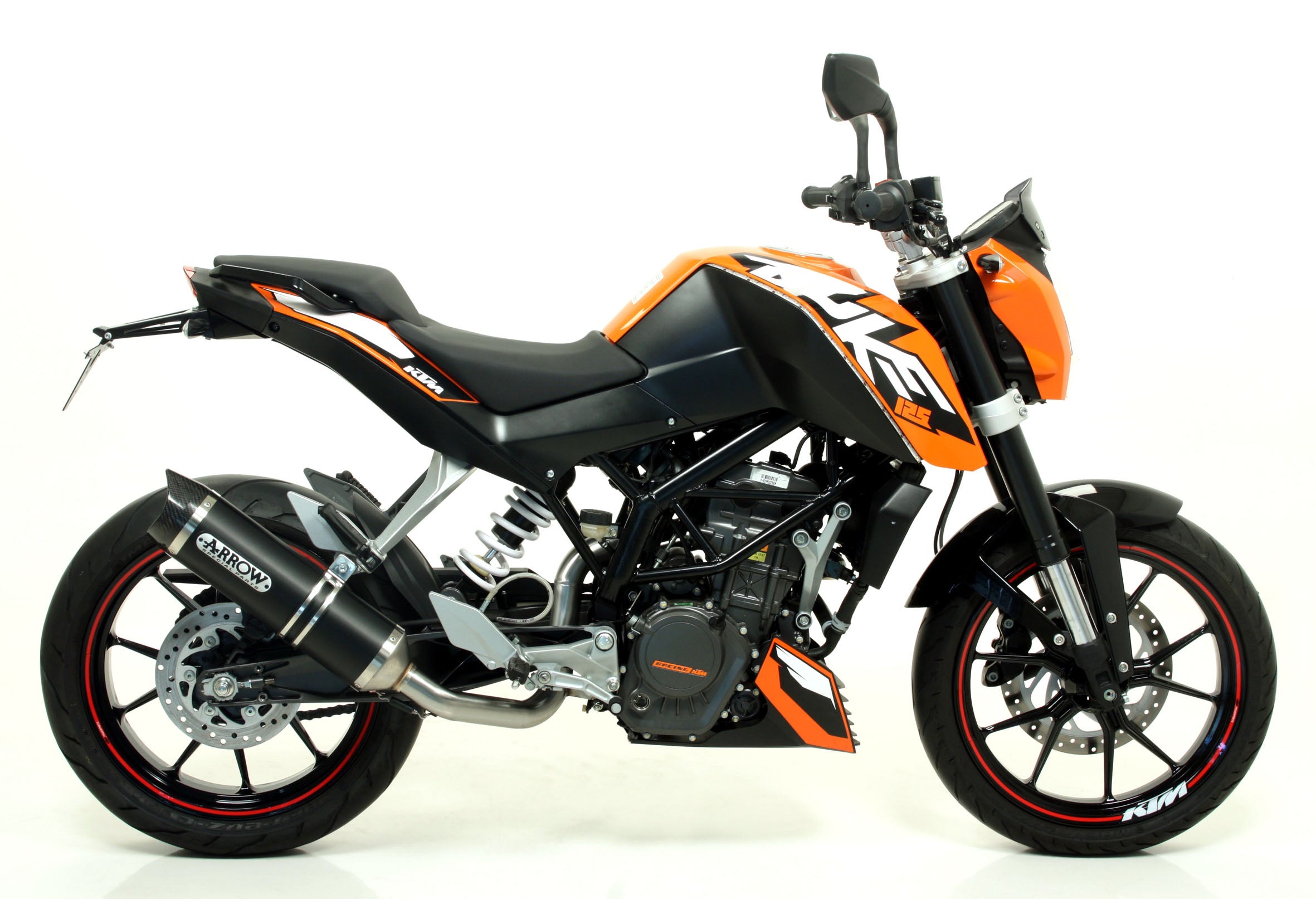 SCARICO MARMITTA OMOLOGATO E5+E9 TITANIO-CARBONIO ARROW KTM DUKE 125 11-16