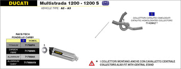 SCARICO COMPLETO ARROW OMOLOG. E5+E9 TIT-CARB DUCATI MULTISTRADA 1200 S 10-14