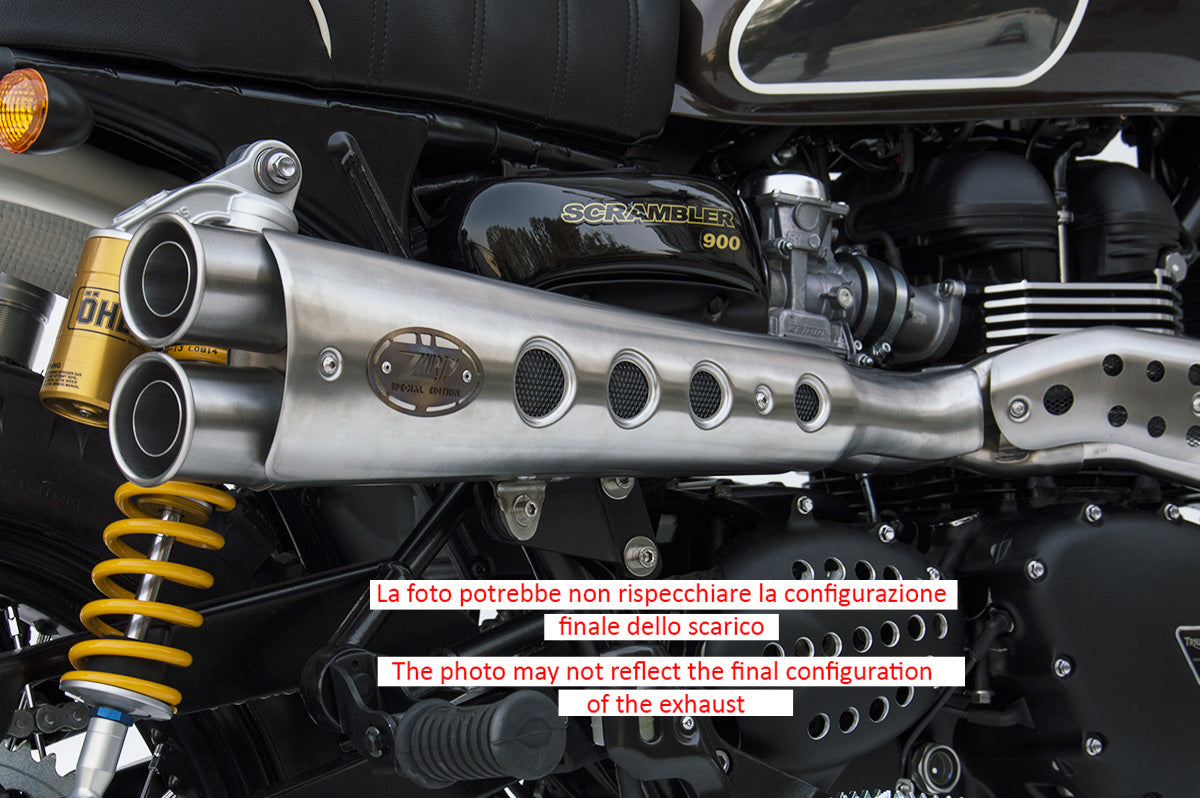 SCARICO COMPLETO ZARD CARBU. INOX EURO3 TRIUMPH SCRAMBLER 900 2001-07